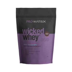 WICKED WHEY WHEY PROTEIN POWDERS 1kg CHOCOLATE, Concentrate WICKED WHEY