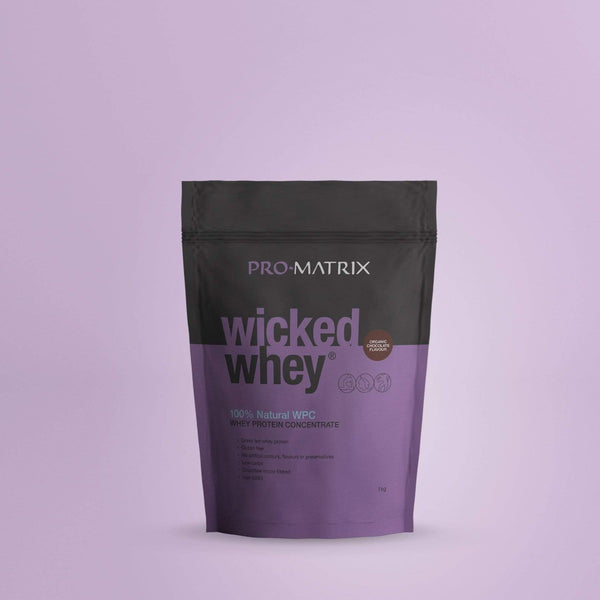 WICKED WHEY WHEY PROTEIN POWDERS 1kg CHOCOLATE, Concentrate WICKED WHEY