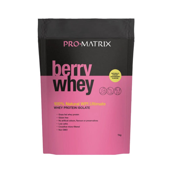 BERRY WHEY WHEY PROTEIN POWDERS 1kg STRAWBERRY, Isolate BERRY WHEY