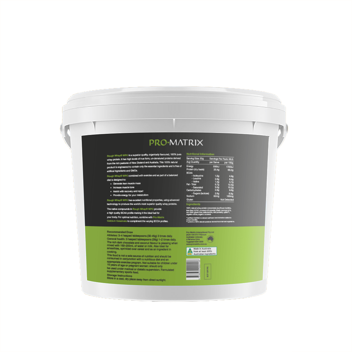 ROUGH WHEY WHEY PROTEIN POWDERS 2kg CHOCOLATE &amp; COCONUT, Concentrate ROUGH WHEY