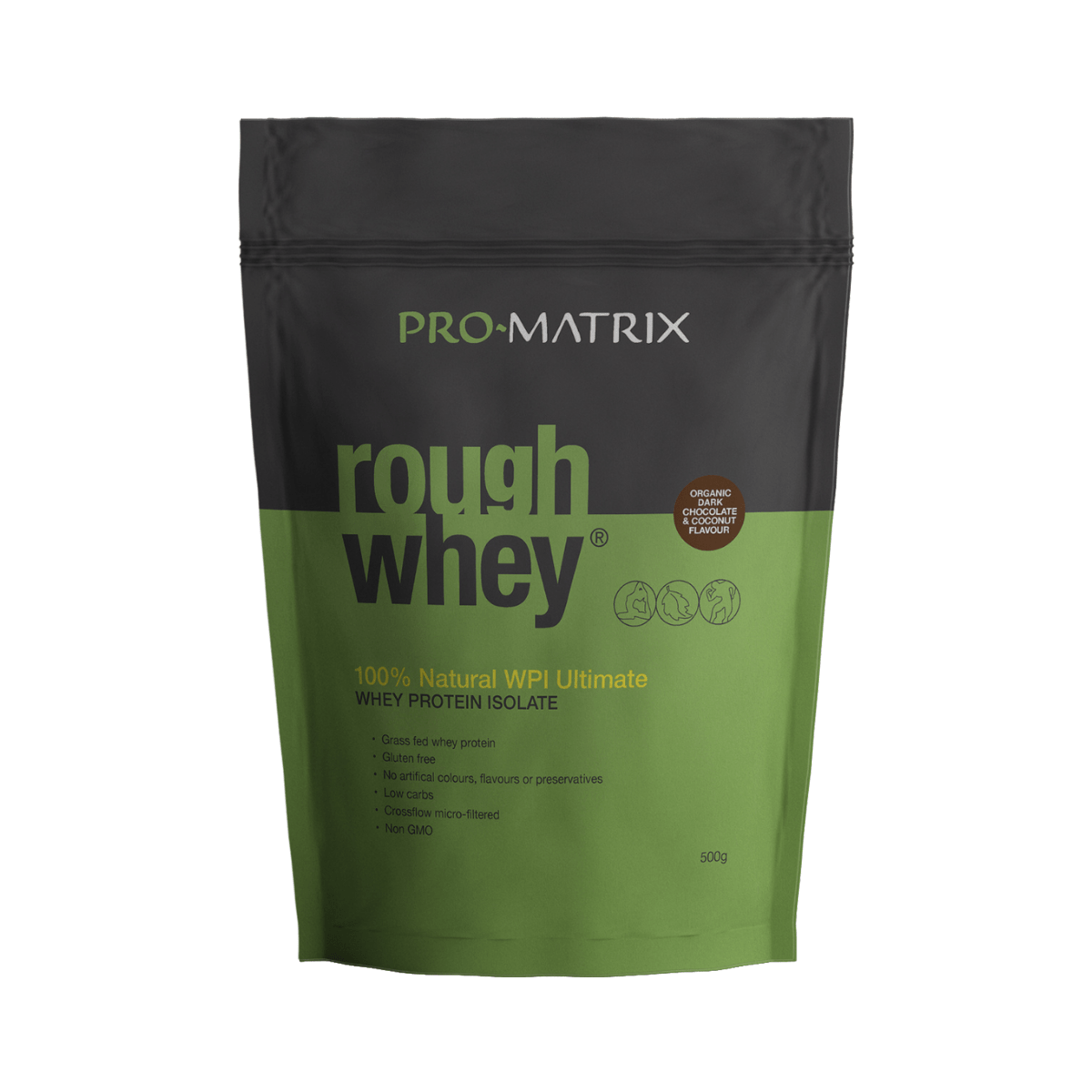 ROUGH WHEY WHEY PROTEIN POWDERS 500g CHOCOLATE &amp; COCONUT, Isolate ROUGH WHEY