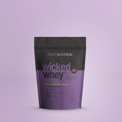 WICKED WHEY WHEY PROTEIN POWDERS 1kg CHOCOLATE, Isolate WICKED WHEY