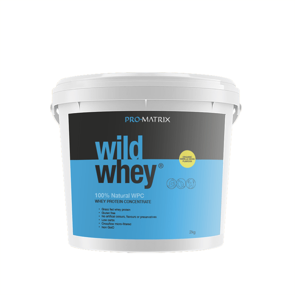 WILD WHEY WHEY PROTEIN POWDERS 2kg VANILLA, Concentrate WILD WHEY